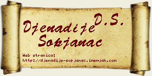 Đenadije Sopjanac vizit kartica